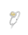 SLAETS Jewellery Yellow Diamond Radiant Halo Ring (watches)